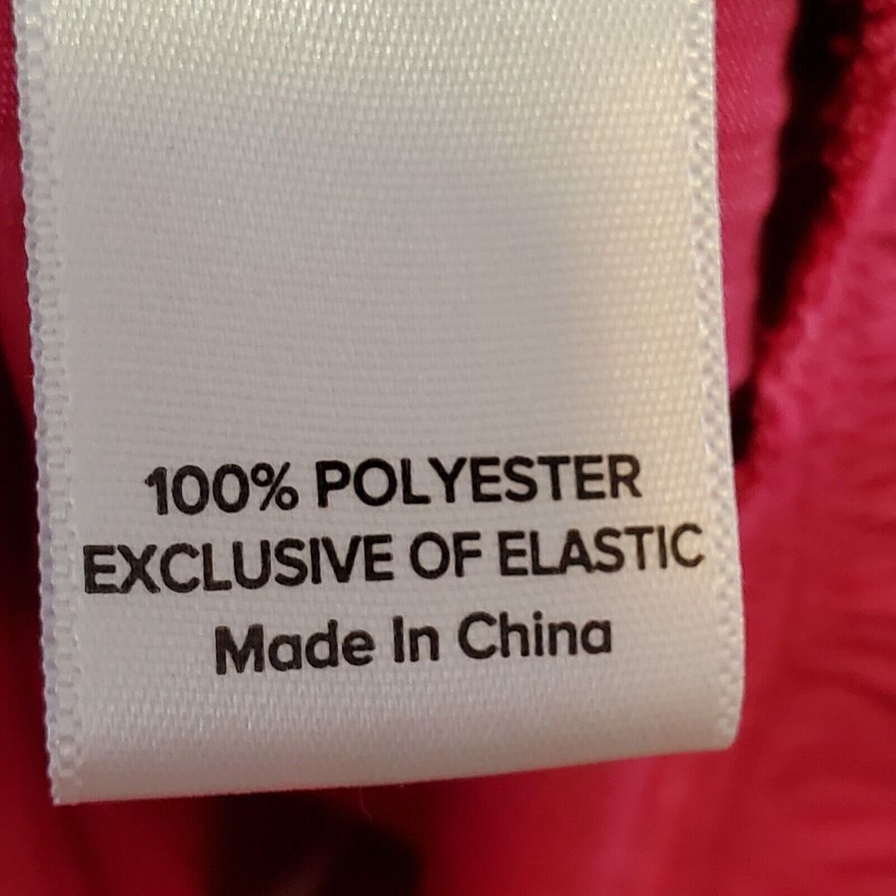 Evereve Hailey Hot Pink Fit & Flare Mini Dress Size L Long Sleeve Tiered Satin - Picture 8 of 9